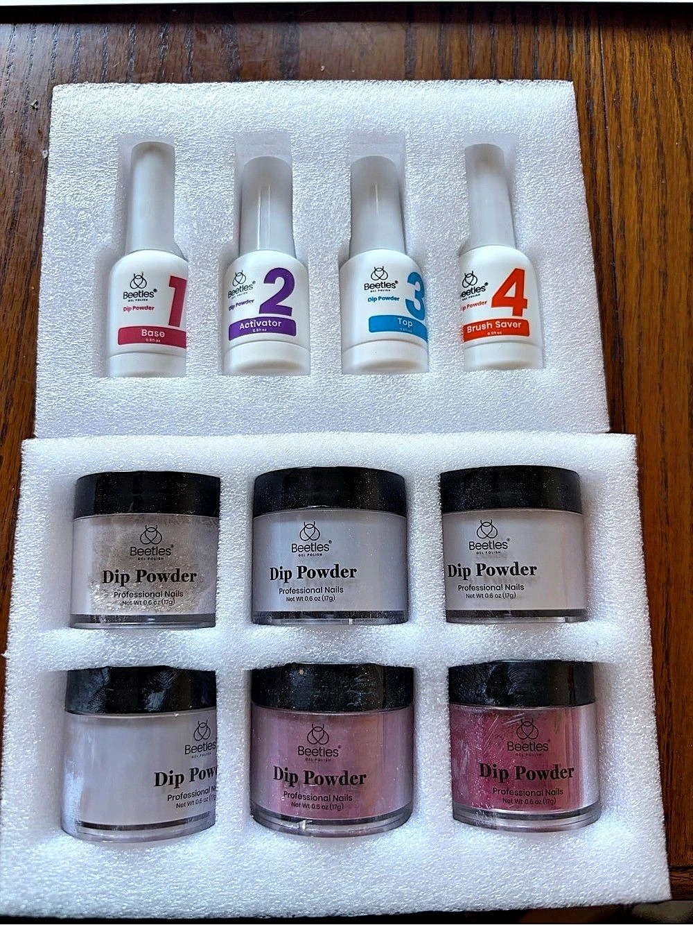 Beetles Dip Powder Nail Kit Starter Pink & Red NWT Nail Kit